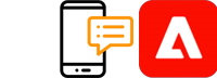 sms gateway & adobe logos