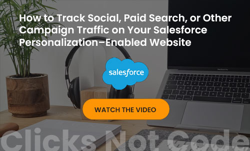 Salesforce Personalization Clicks Not Code VIDEO 1 social tile