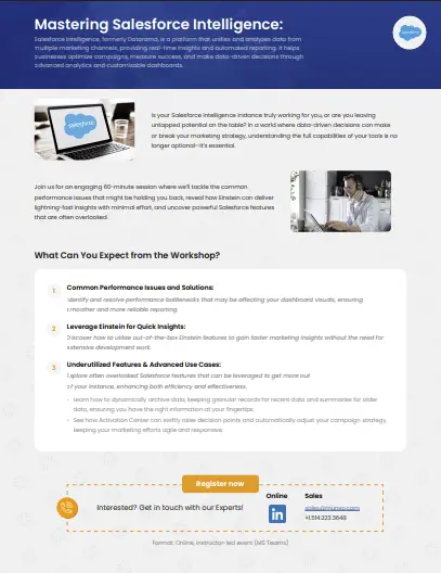 Mastering Salesforce Intelligence Workshop pdf image